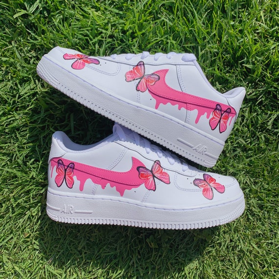 drip custom air force 1 butterfly