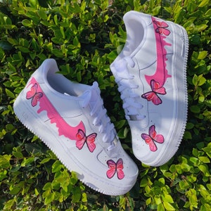 Buy Pink Drip Butterfly Air Force 1s Online in India 