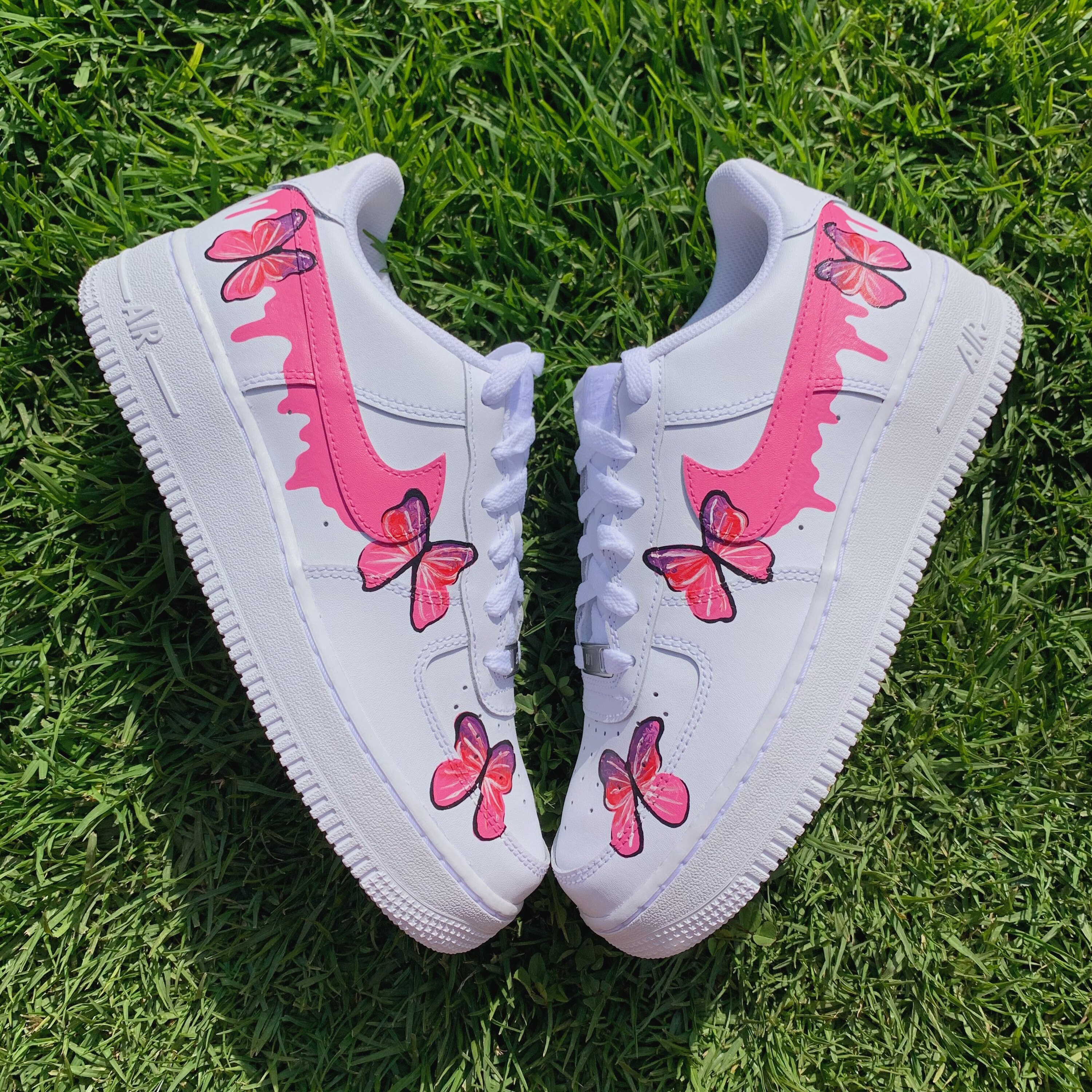 pink butterfly air forces