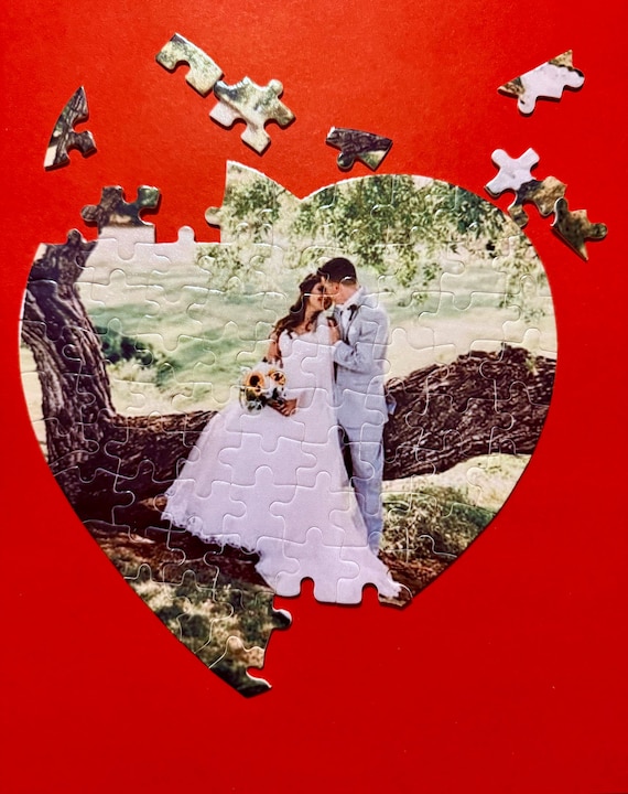 Personalized Wedding Photo Puzzle Gift - Anniversary Keepsake