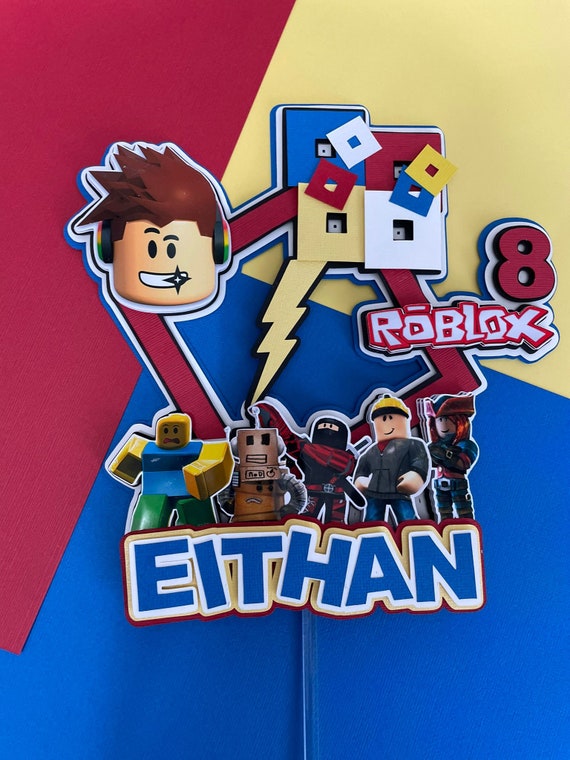 Cake topper Roblox Birthday. -  Portugal