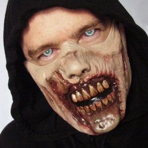 Latex Face Mask, Zombie Mouth, Undead, Mask, Living Dead Costume, Cosplay