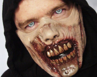 Latex Face Mask, Zombie Mouth, Undead, Mask, Living Dead Costume, Cosplay
