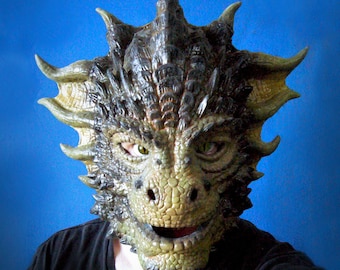 Dragon Half Latex Mask, inspired by Game of Thrones, Medieval Costume, Cosplay, Halloween