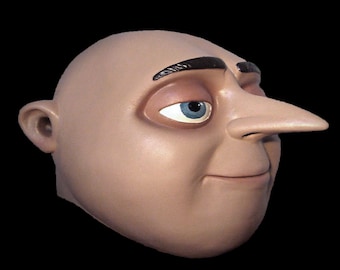 Despicable Me Latex Mask, Felonius Gru mask, Villan Costume, Cosplay