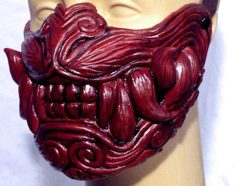 Latex Face Mask, Foo Dog, Chinese Lion, Tattoo Style, Latex Mask, Custome, Cosplay