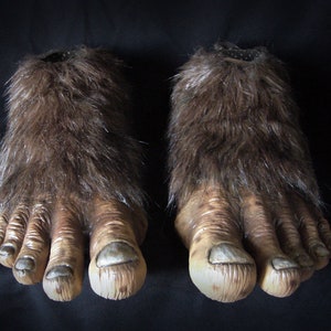 Bigfoot Latex Hand Gloves,(pair), Sasquatch, Yeti, Halloween Costume, Horror Cosplay