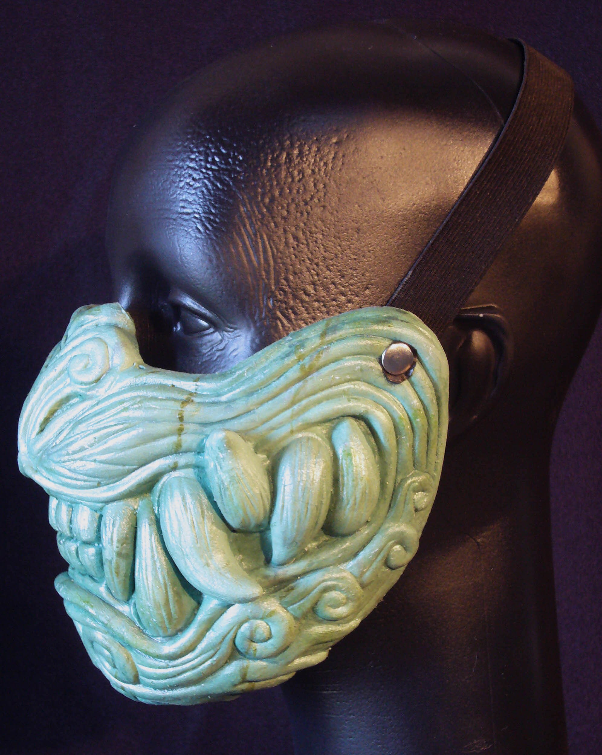 Latex Face Mask Foo Dog Chinese Lion Tattoo Style Etsy