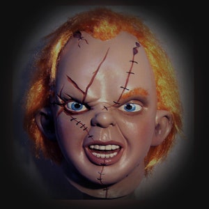 Chucky latex mask, Play movie, Good Doll, Halloween, Horror Cosplay