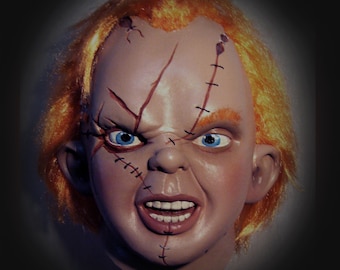 Chucky latex mask, Play movie, Good Doll, Halloween, Horror Cosplay