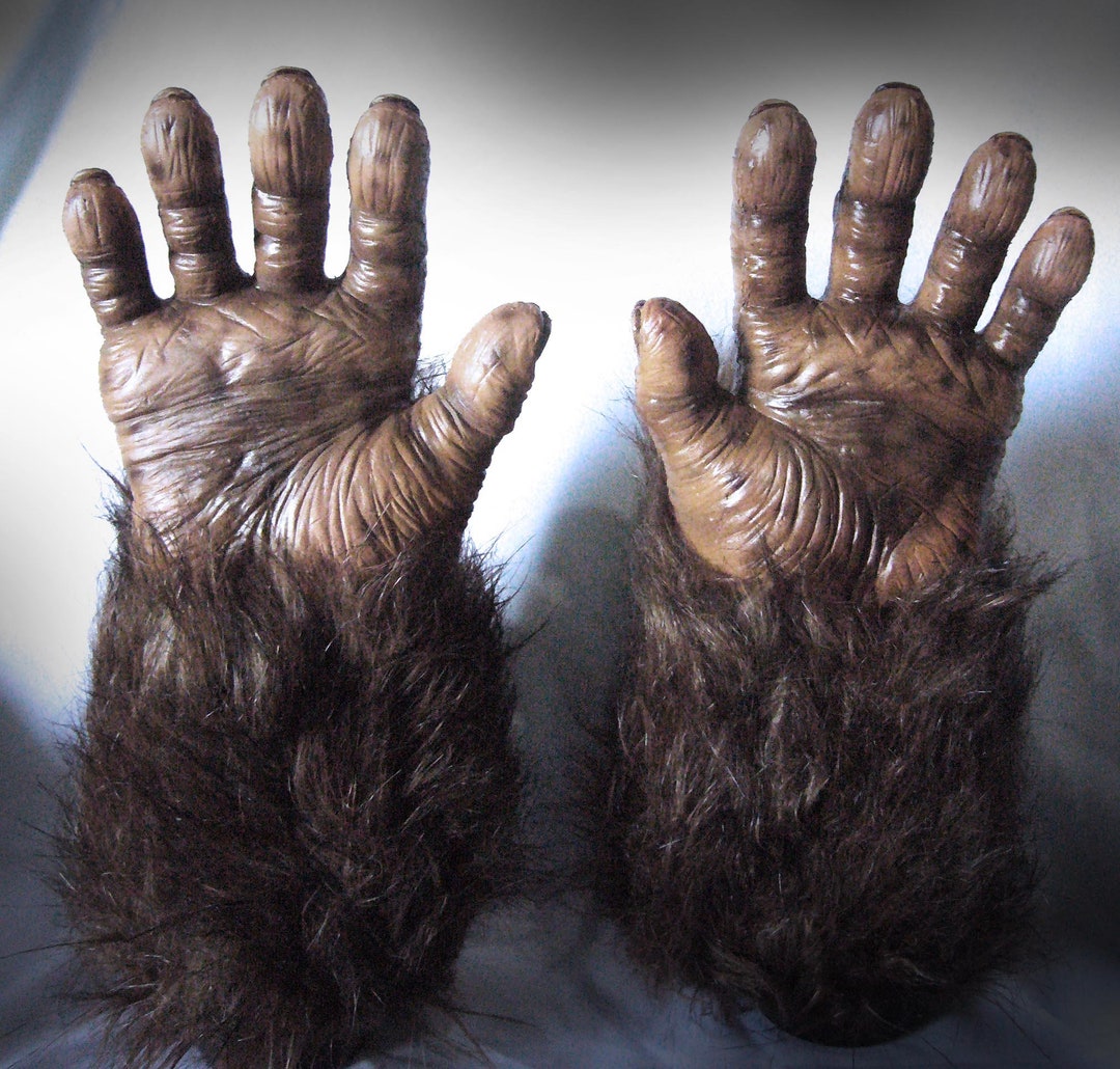 Bigfoot Latex Hand Gloves,pair, Sasquatch, Yeti, Halloween Costume