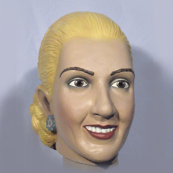 Eva Perón Latex Mask, Argentine politician Costume, Cosplay, Prop