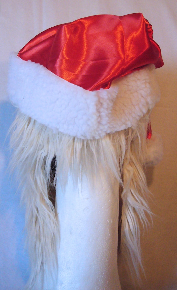 Masque Père Noël En Latex – Demi-masque Avec Barbe Et Chapeau Rouge – Cosplay Réaliste, Confortable Pour Noël, Halloween Ou Fêtes Costumées