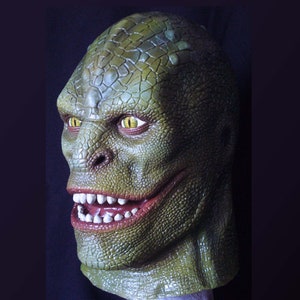 Lizard latex Mask, Villain Man Spider Curtis, Cosplay, Halloween