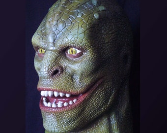 Lizard latex Mask, Villain Man Spider Curtis, Cosplay, Halloween