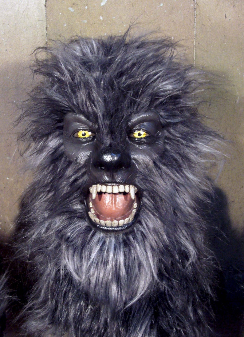 The Wolfman Latex Mask Werewolf Mask Lycanthrope Mythical Etsy 