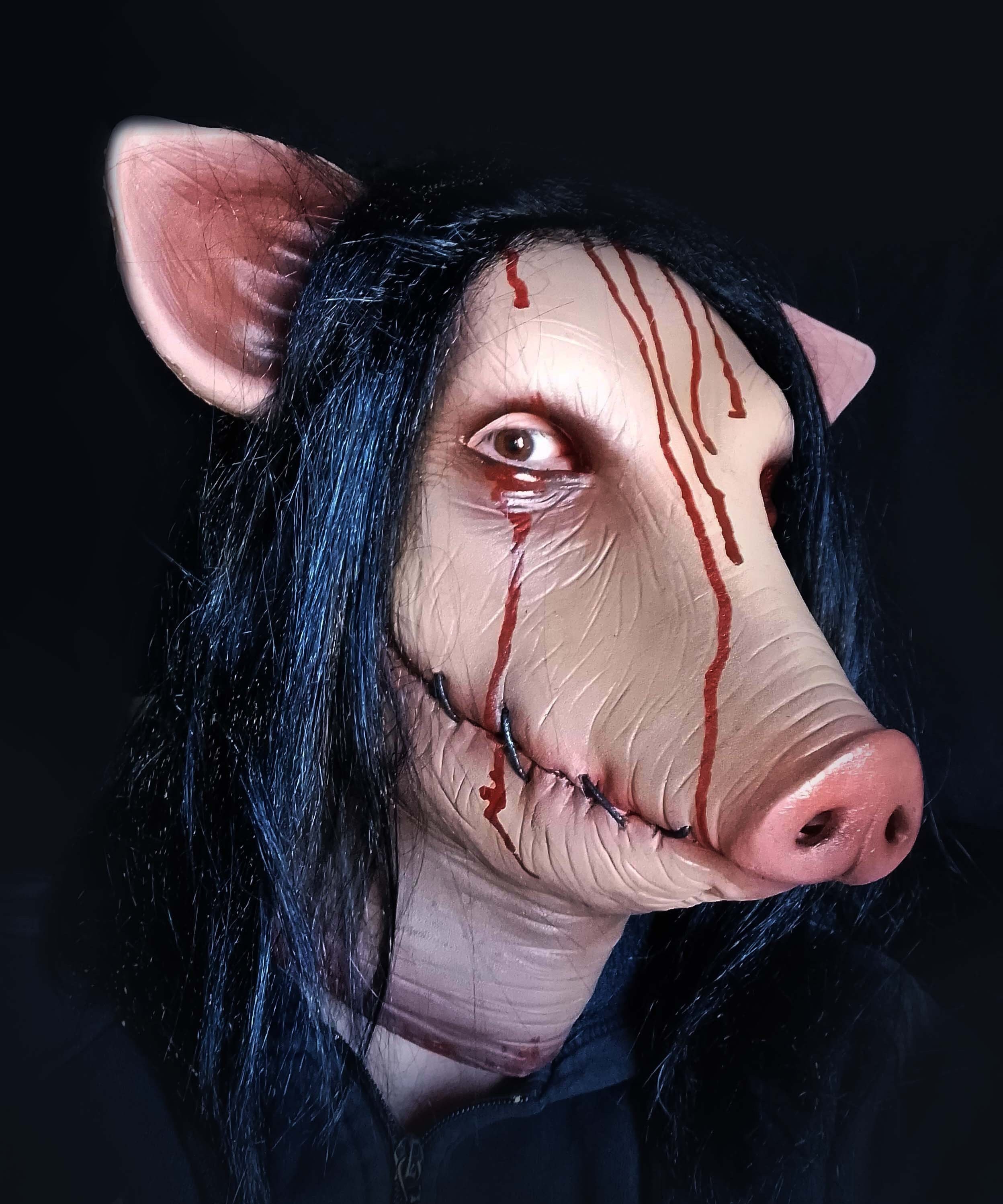 latex pig costume