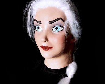 Elsa Frozen Latex Mask, Ice Queen, Costume Accessory, Cosplay