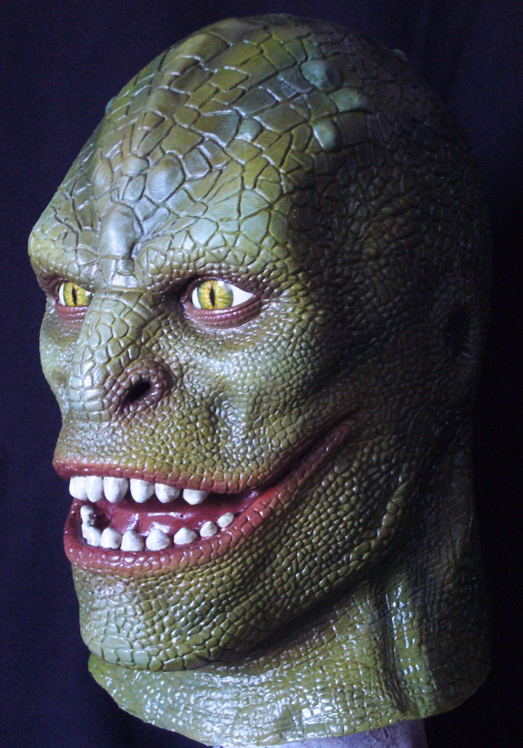 Lizard Latex Mask Villain Man Spider Curtis Cosplay Halloween