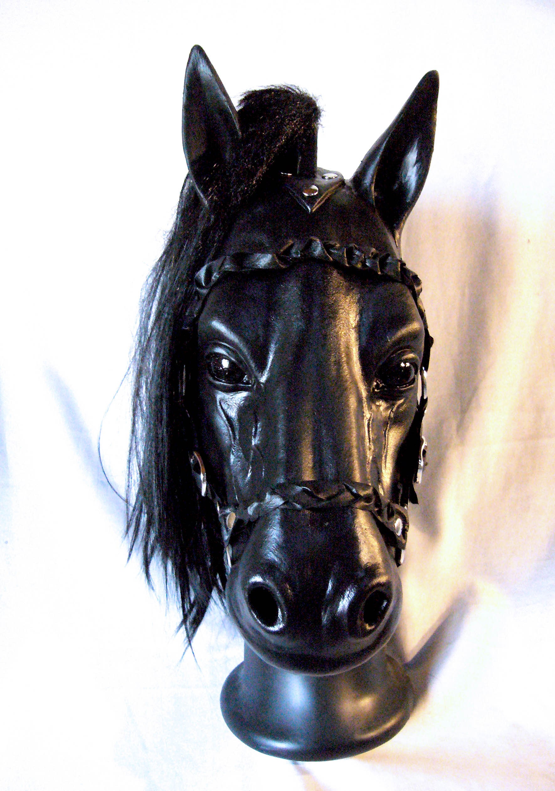 Pony Play Latex Mask Black Horse Latex Hood Fetish Handmade Etsy