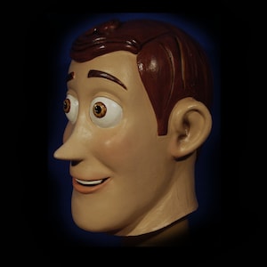 Sheriff Woody Toy Story Latexmaske, für Spielzeugfilmkostüm, Cowboy Cosplay