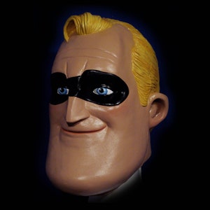 Mr. Amazing Latex Mask, Bob mask, Superhero Custome,  Cosplay