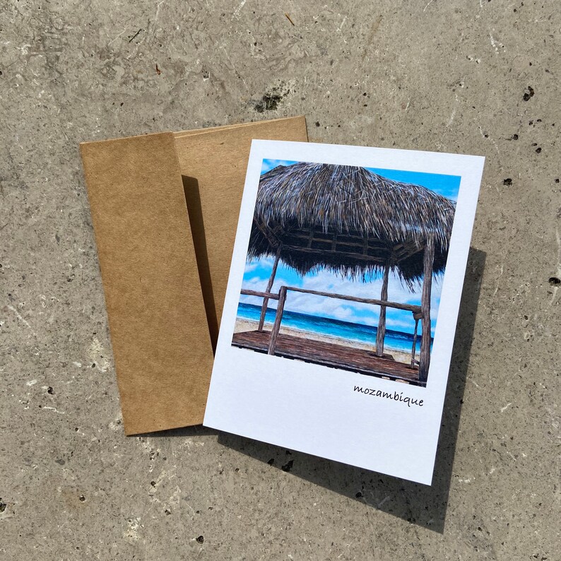 Polaroid Inspired \u2013 Kraft Envelopes Included 6 Count Blank Folded Note Card Set Travel Themed 5.5\u201d H x 4.25\u201d W \u2013 Original Paintings