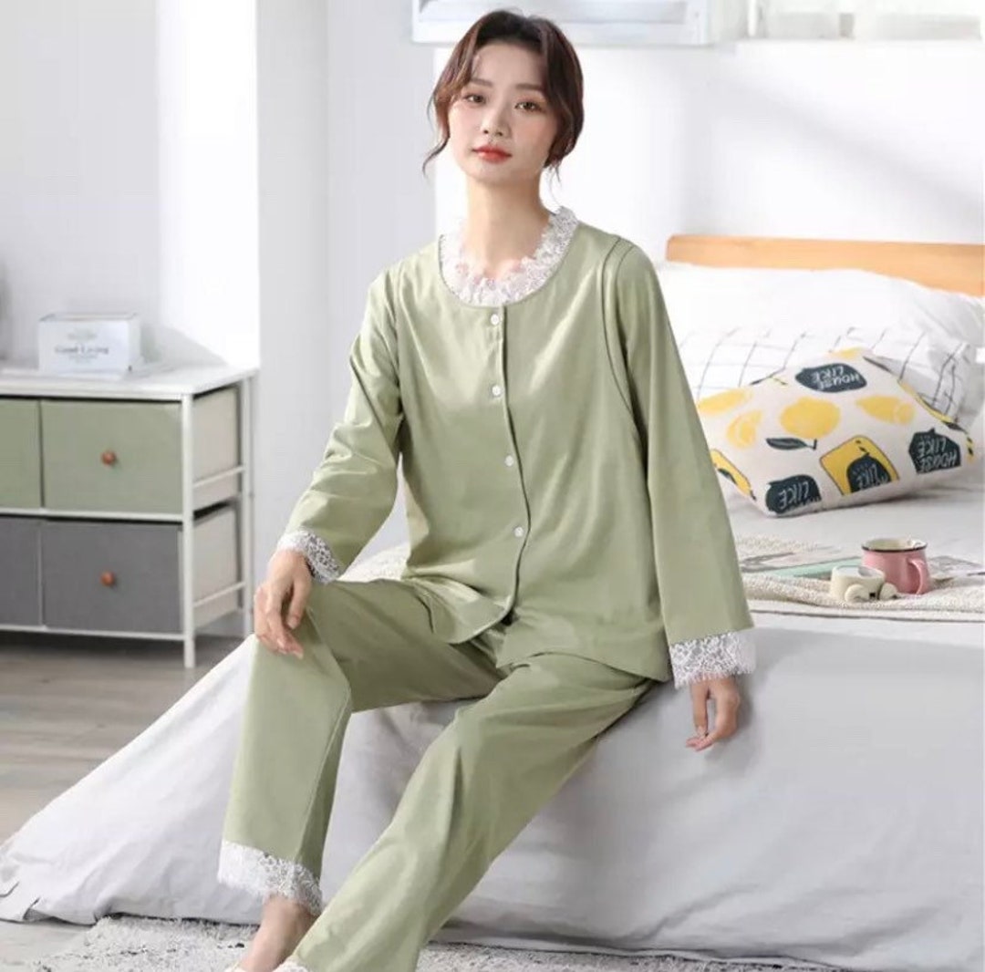 long sleeve nursing pyjamas
