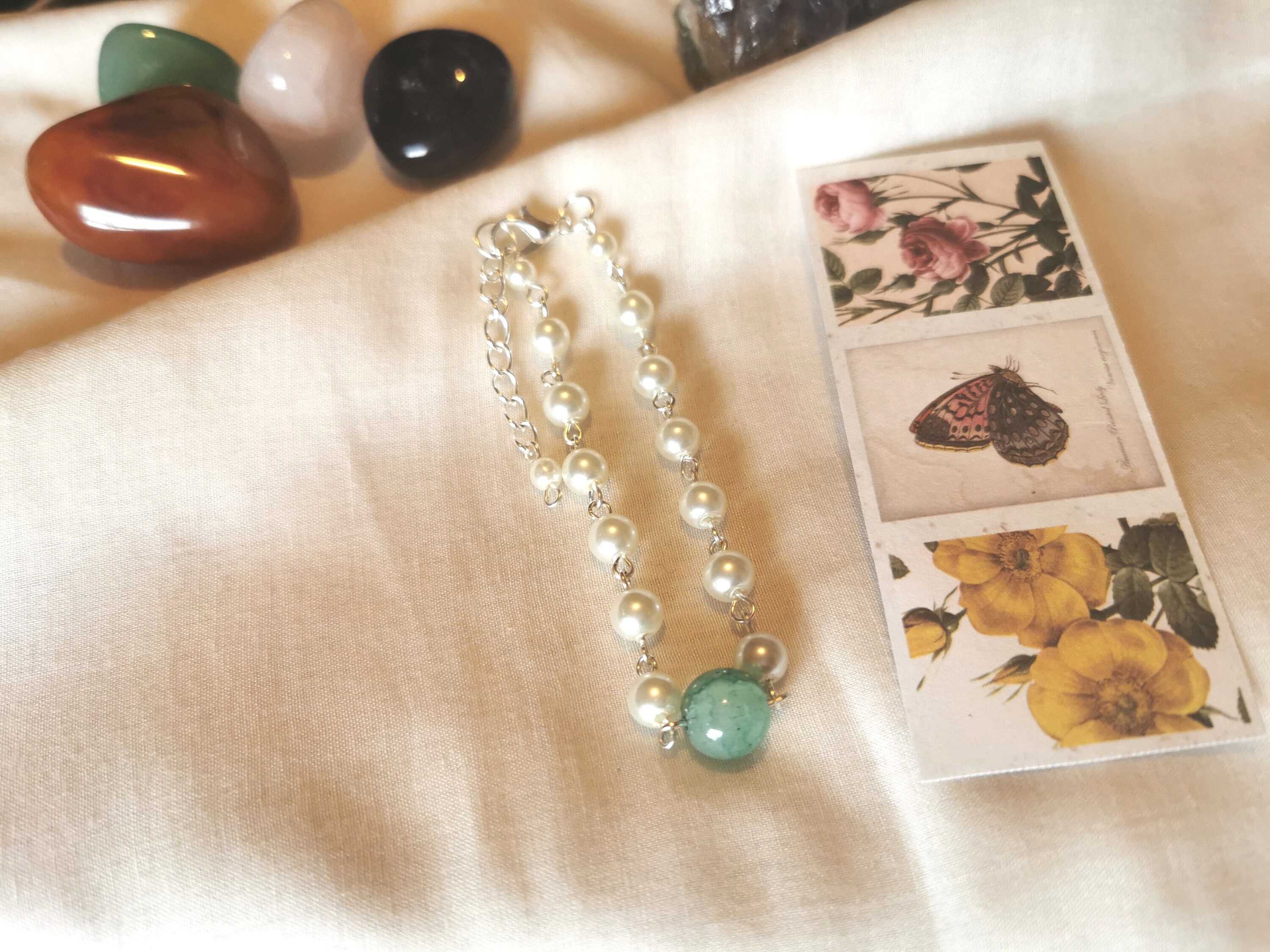 Classy Pearl Bracelet with Cloudy Beads THREE COLORS | Friendship bracelet | Gift Ideas for her | Gift ideas for mom