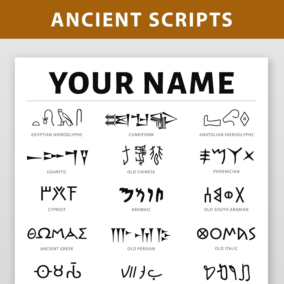 Edikted Script Name Personalised Name Art Print • Ancient Edition • Your Name in 24 ...