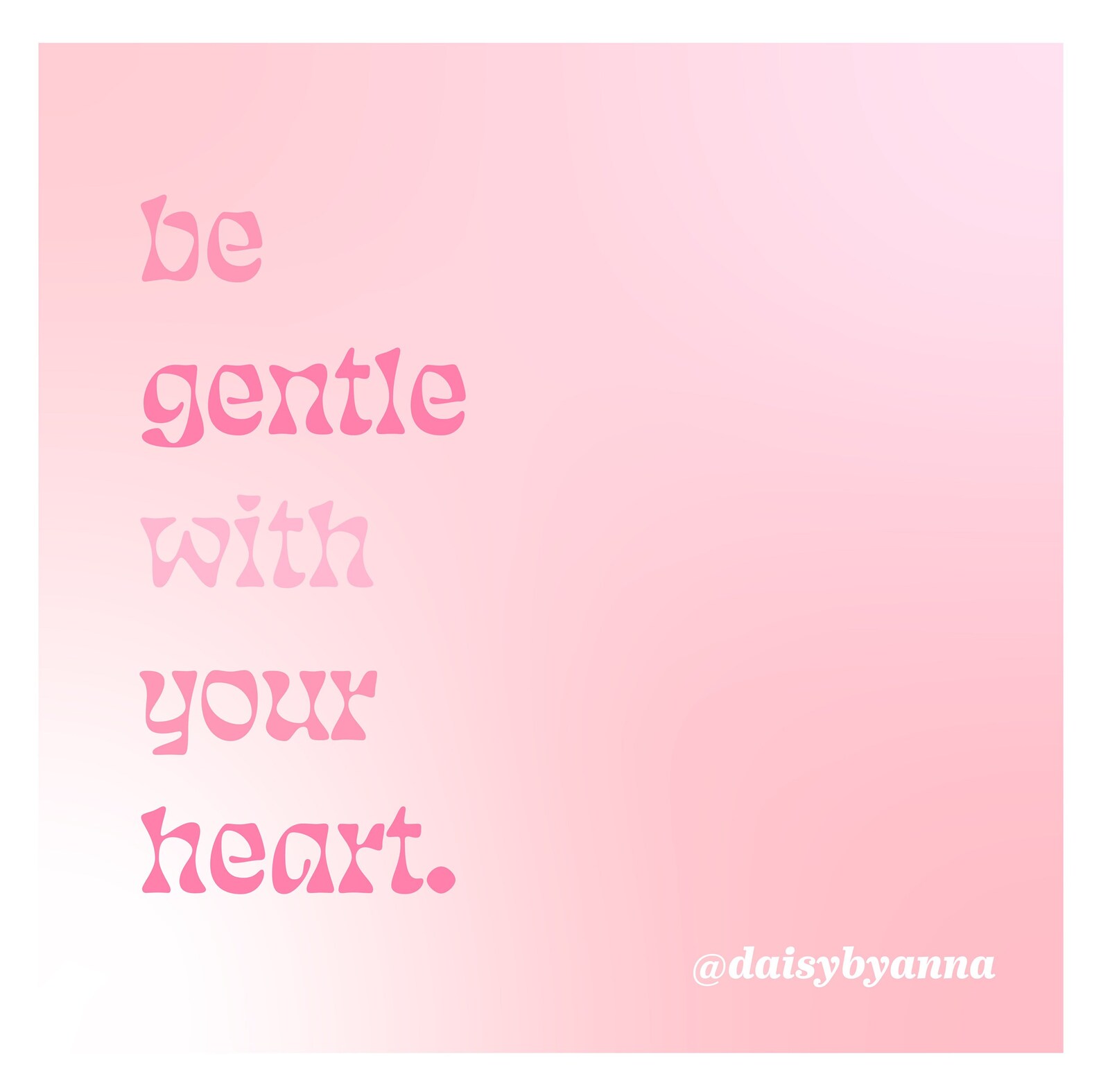 Be gentle with your heart digital art print Etsy