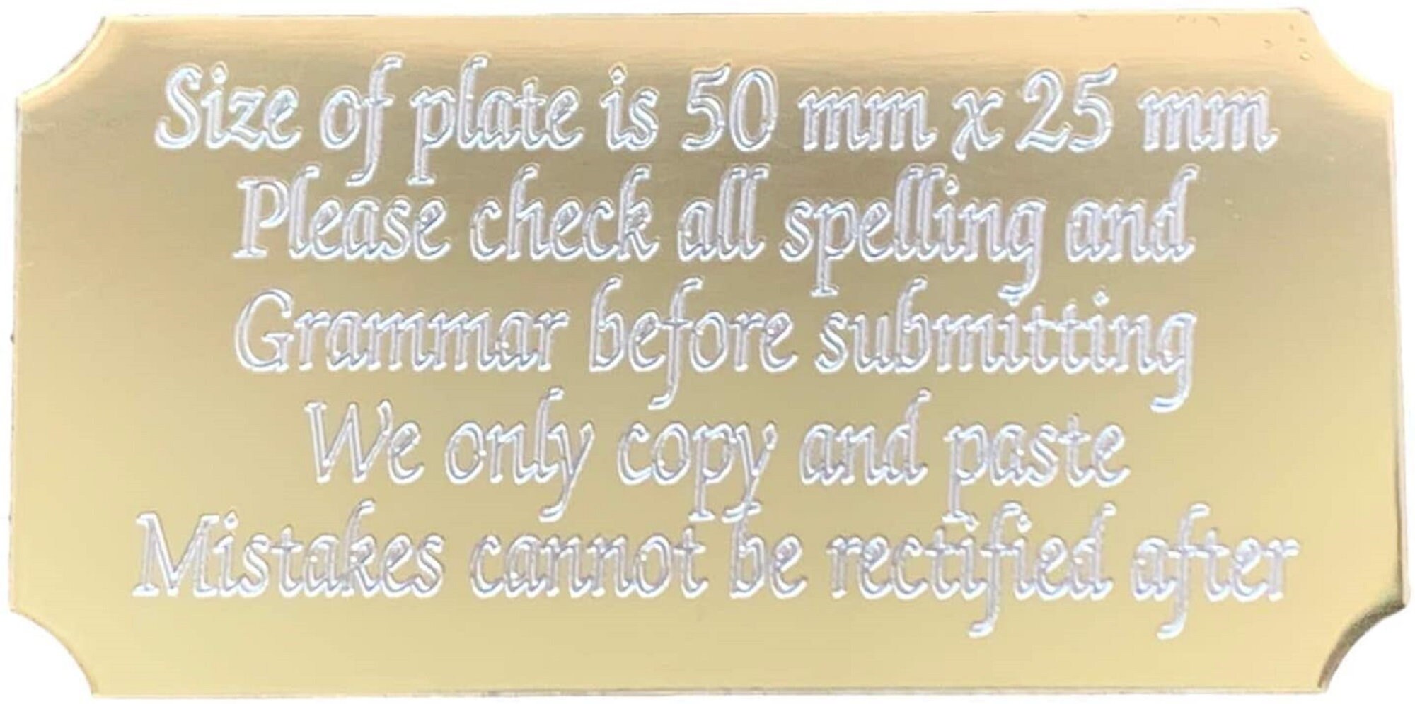 Small Personalised Plaque. Engraved Presentation Plaque. 2 Etsy