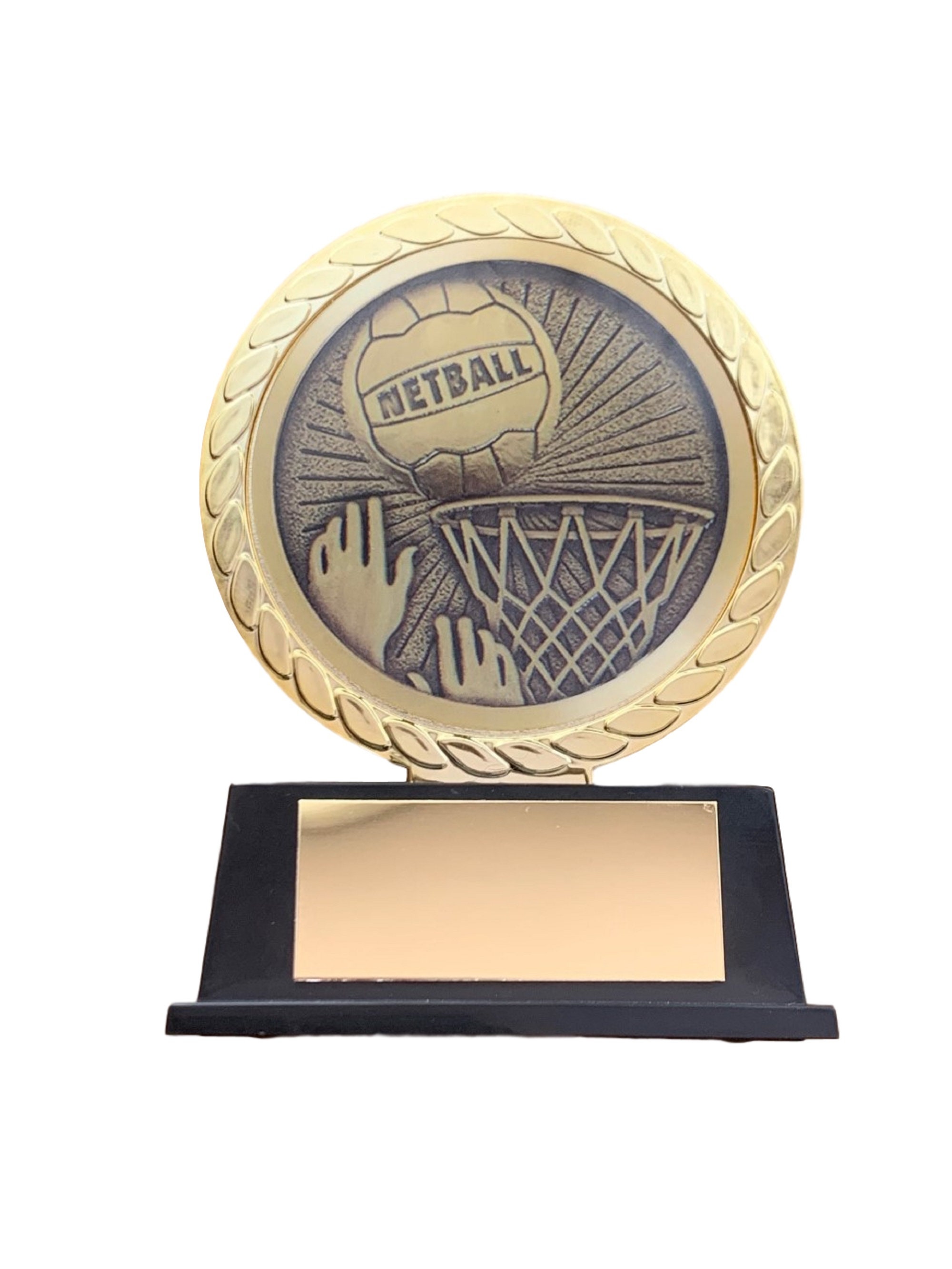 Netball Trophy 85 mm Gold Plastic Award G ENGRAVED FREE Etsy