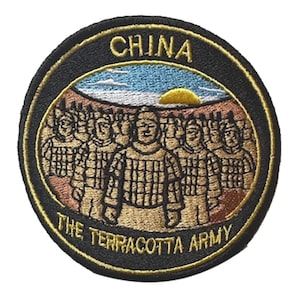 China The Terracotta Army Fully Embroidered Sew on or Iron on Patch (A)
