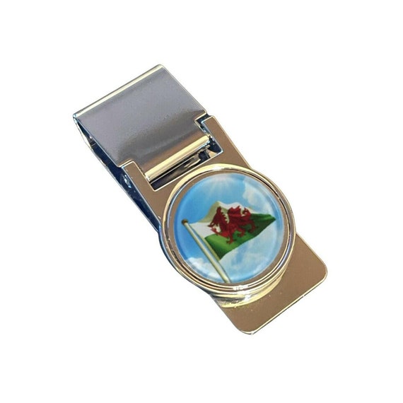 In Gift Box Wales Flag Centred Money Clip G