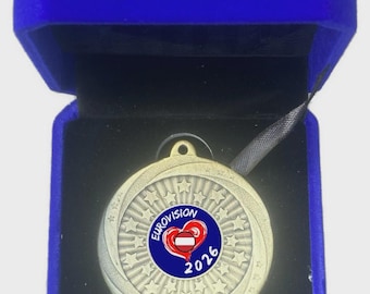 Eurovision Song Contest 2026 Austria 60mm Medal (SMB24) In Box Engraved Free
