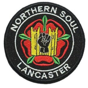 Northern Soul Lancaster Embroidered Sew/Iron on Patch