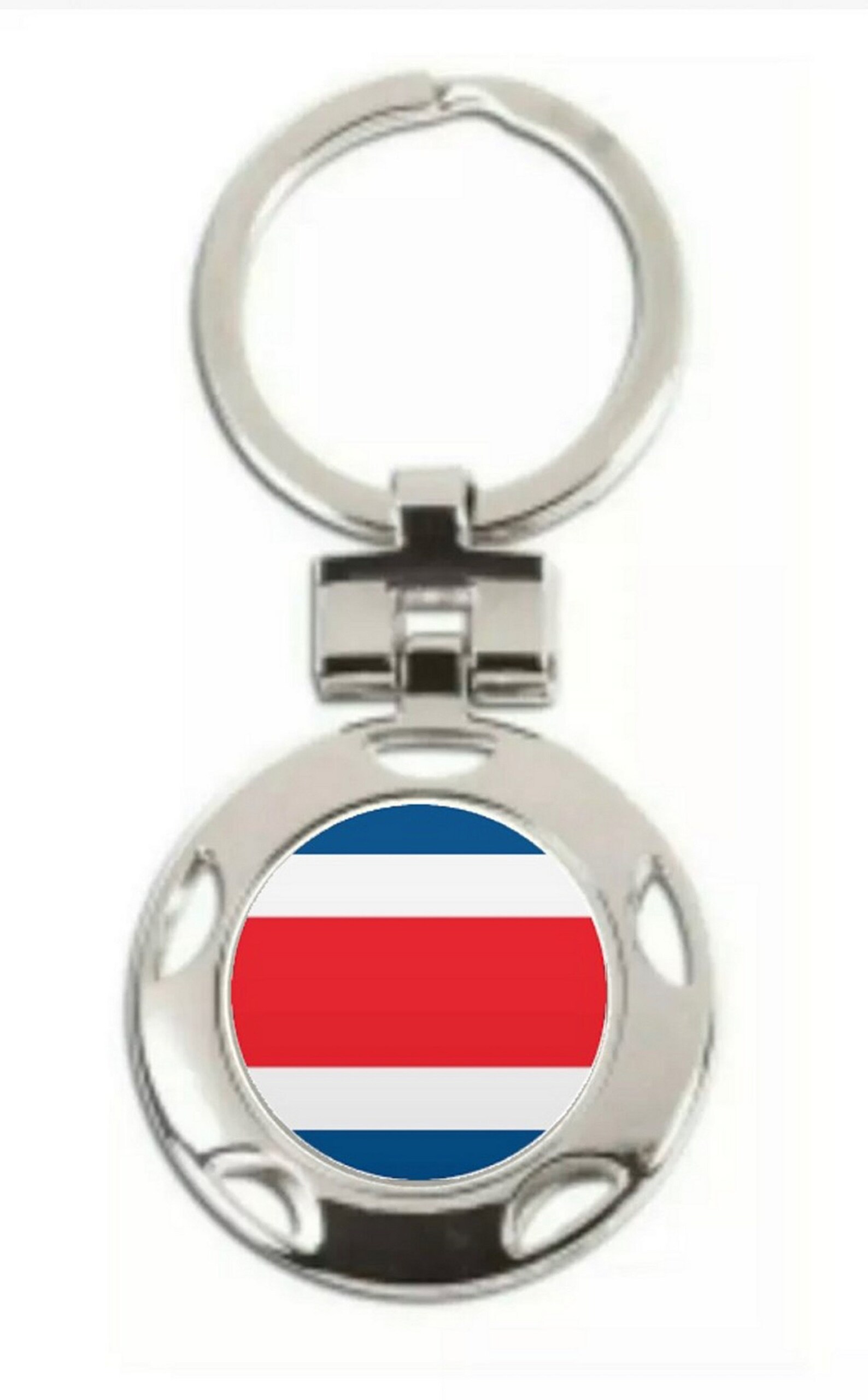 Costa Rica Flag Round Keyring in Gift Box CB ENGRAVED FREE Etsy UK
