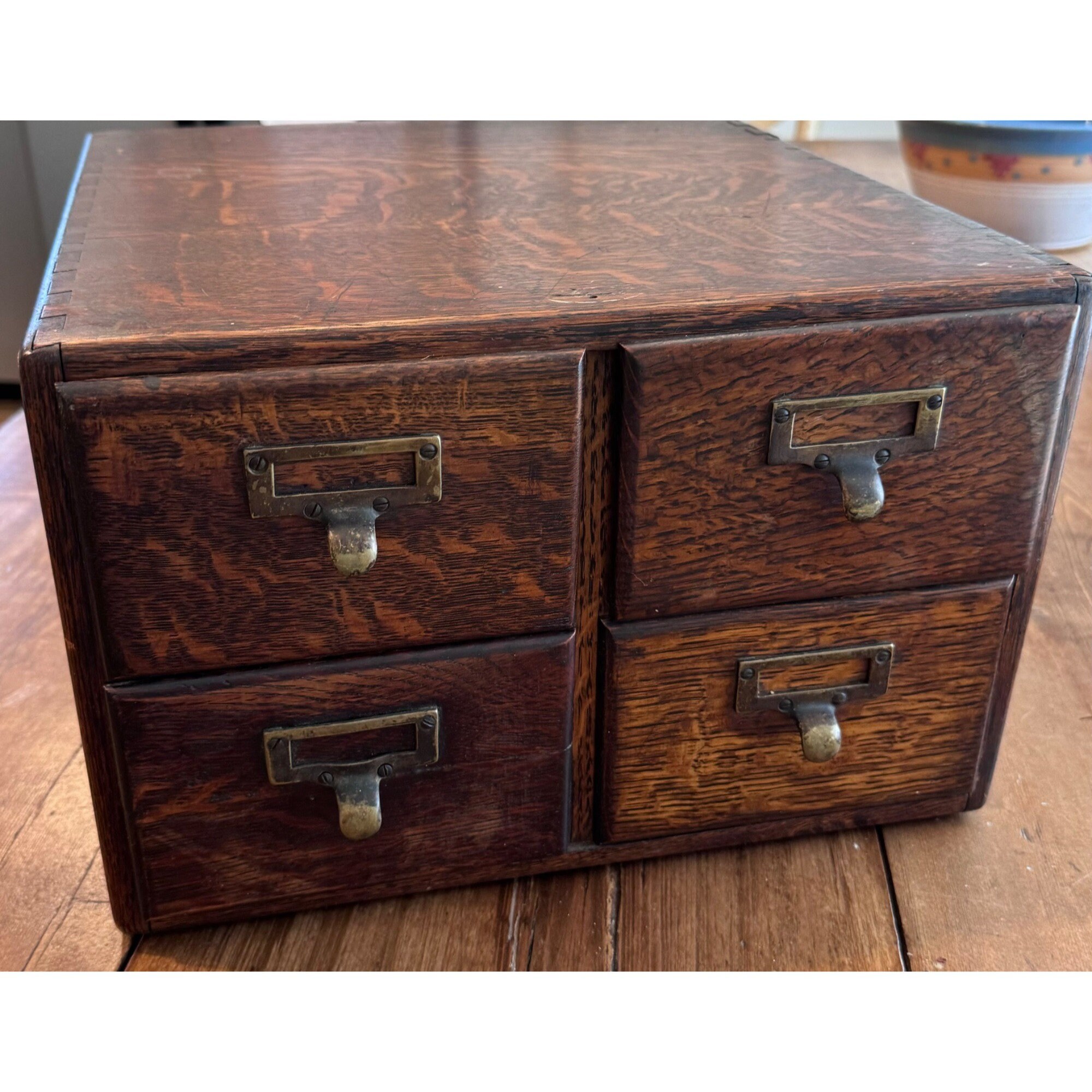 Vintage index card file cabinet discount