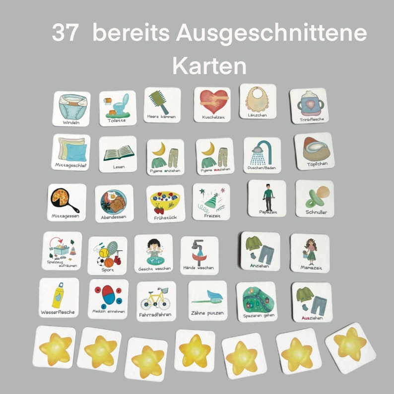 MEGA Tagesplaner Kind Bunt, Routineplan für Kinder, Montessori, Vorschule Kita Deutsch image 8