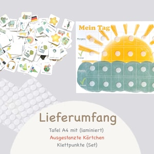 MEGA Tagesplan für Kinder Sonne, Morgenroutine, Abendroutine für Kind, Montessori, Vorschule, Kita Deutsch Bild 7