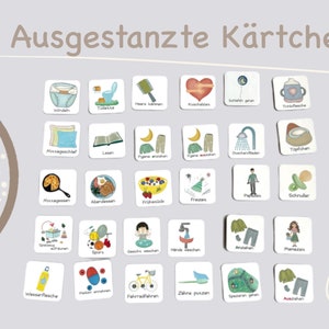 MEGA Tagesplan Kind Mond, Sonne Routineplan für Kinder, Montessori, Vorschule Kita Deutsch image 2