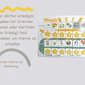 MEGA Tagesplan für Kinder Sonne, Morgenroutine, Abendroutine für Kind, Montessori, Vorschule, Kita Deutsch Bild 8