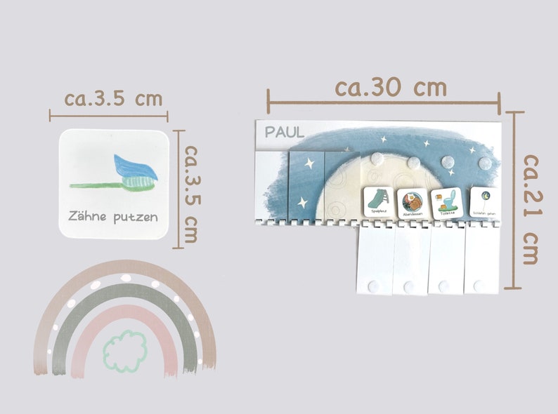 MEGA Tagesplan Kind Sonne, Routineplan für Kinder, Montessori, Vorschule Kita Deutsch image 8