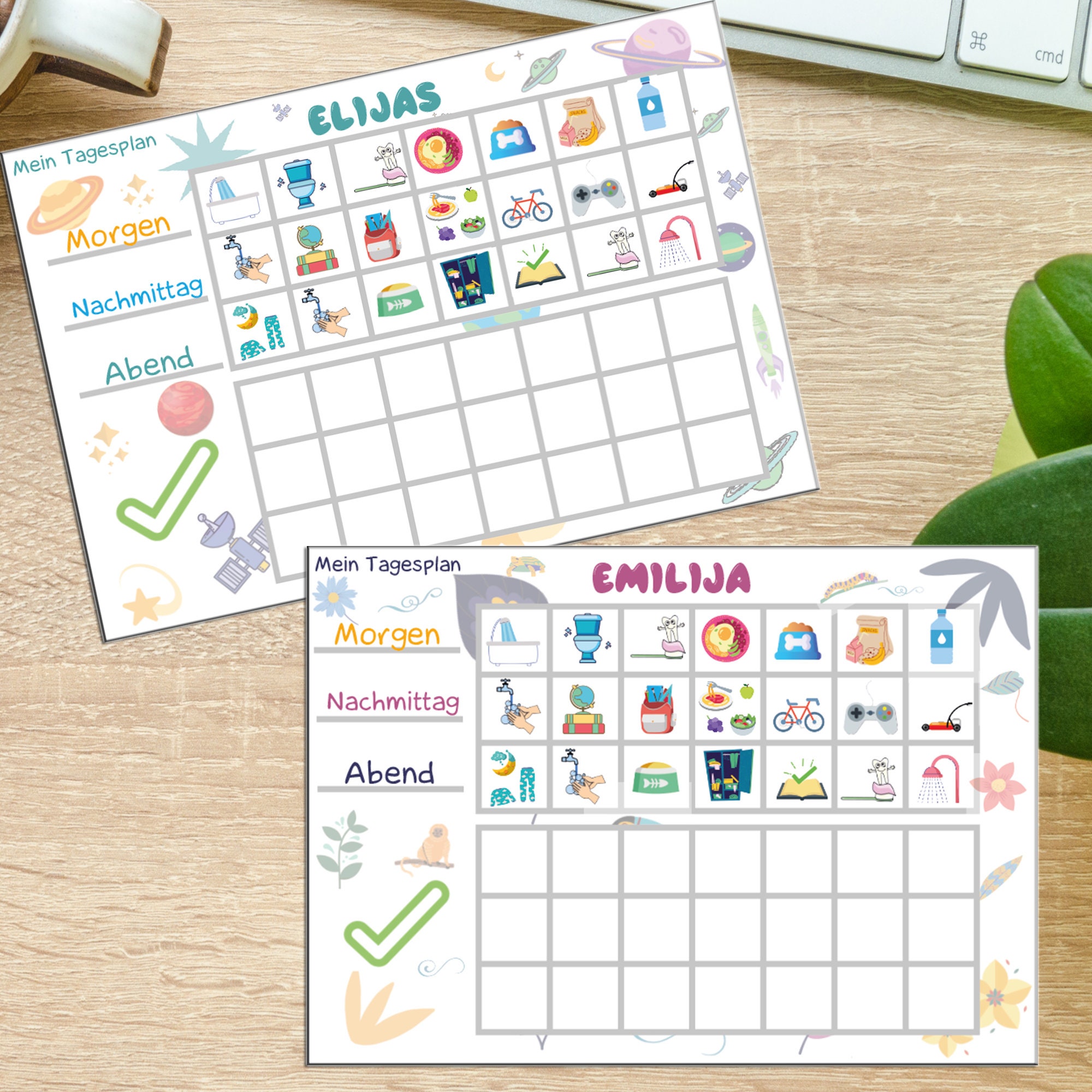 Individueller Wochenplaner für Kinder Zum HERUNTERLADEN als | Etsy