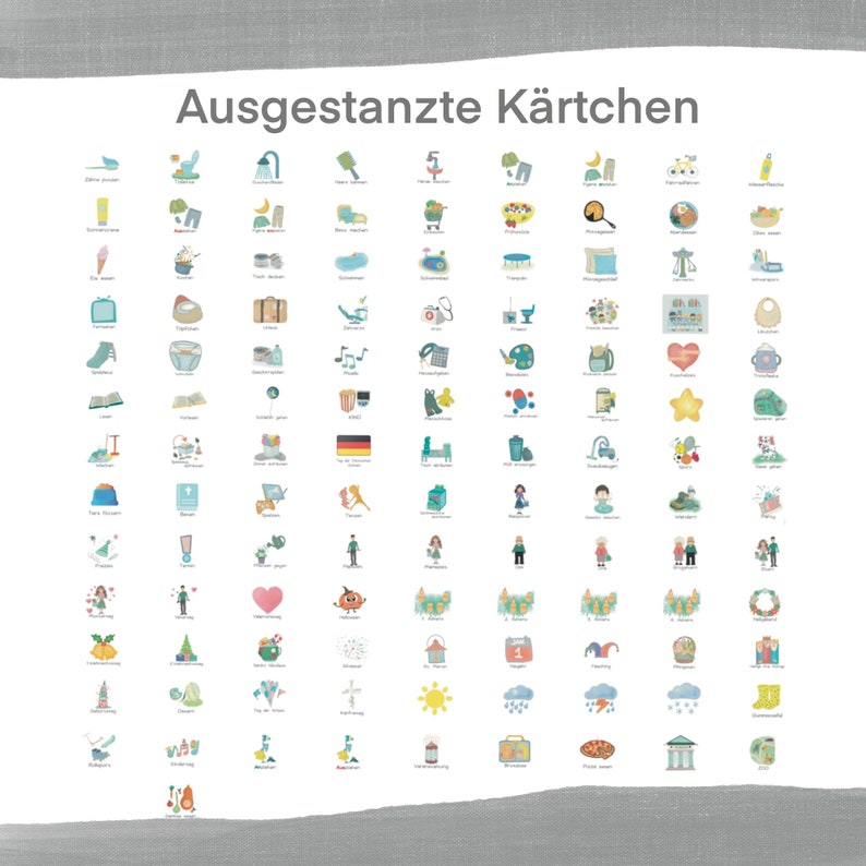 MEGA Wochenplaner und Tagesplaner Set für Kinder, Ausgestanzte Kärtchen, Routineplaner, Montessori, Deutsch image 6