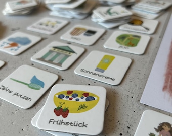 Tagesplan Kind Personalisierbar, Bastelset, Montessori, Deutsch