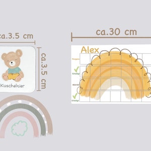 MEGA Tagesplaner für Kinder Orange, Routineplaner mit Kärtchen, Montessori, Morgens Abends, Deutsch image 5