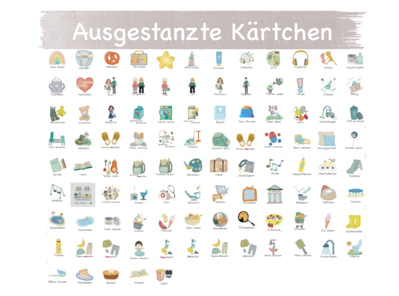 MEGA Tagesplan für Kinder Sonne, Morgenroutine, Abendroutine für Kind, Montessori, Vorschule, Kita Deutsch Bild 4