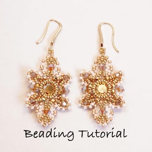 Winter Leaf Earrings Tutorial, Beaded Earrings Tutorial, Beadweaving tutorial, Christmas Earrings Tutorial, Beaded Leaves Tutorial